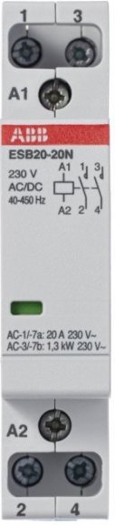 Модульный контактор ABB ESB20 2НО 20А 230В AC/DC, 1SBE121111R0620 в Екатеринбурге