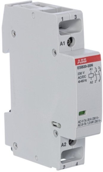 Модульный контактор ABB ESB20 2НО 20А 230В AC/DC, 1SBE121111R0620 в Екатеринбурге