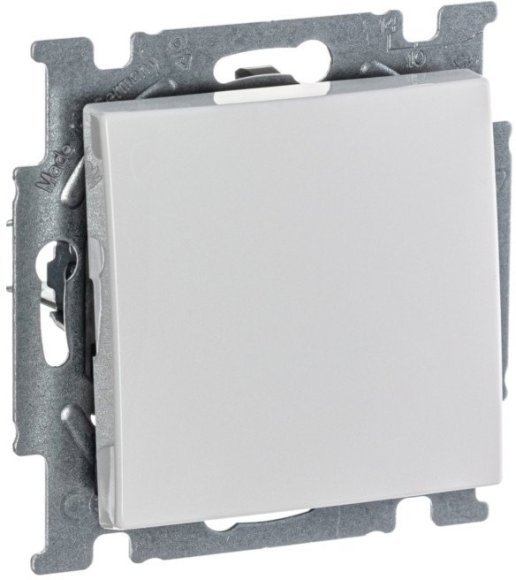 Выключатель 1-клавишный ABB BASIC55, скрытый монтаж, альпийский белый, 2CKA001012A2139 в Екатеринбурге