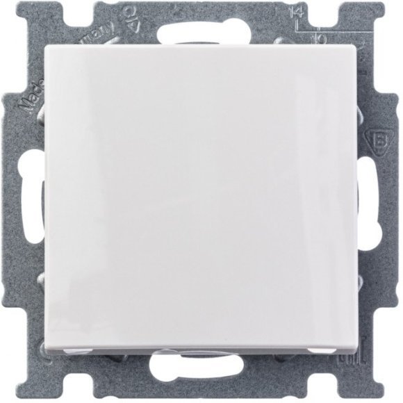 Выключатель 1-клавишный ABB BASIC55, скрытый монтаж, альпийский белый, 2CKA001012A2139 в Екатеринбурге