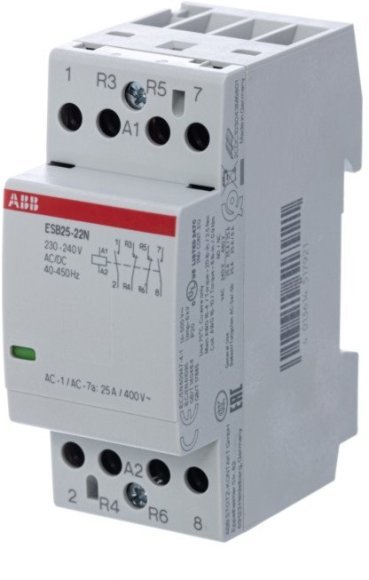 Модульный контактор ABB ESB25 2НО+2НЗ 25А 230В AC/DC, 1SAE231111R0622 в Екатеринбурге