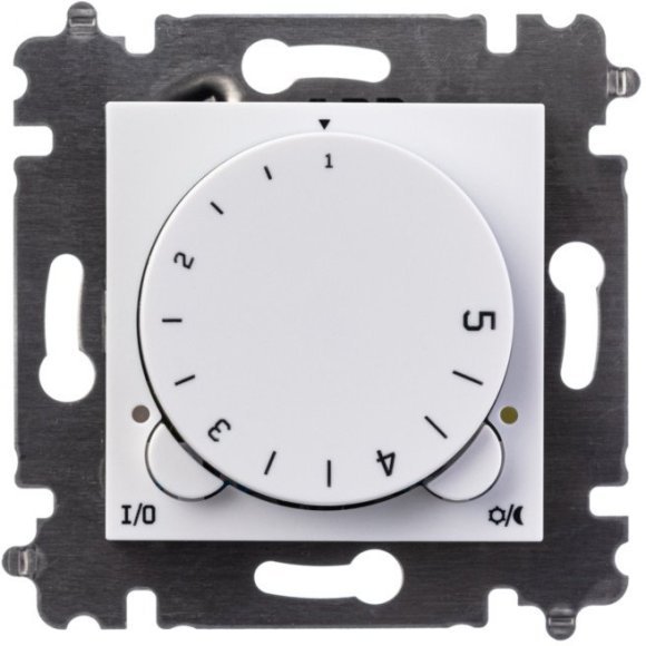 Терморегулятор с поворотной ручкой ABB LEVIT, скрытый монтаж, белый / ледяной, 2CHH920003A6001 в Екатеринбурге