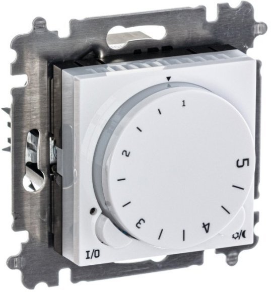 Терморегулятор с поворотной ручкой ABB LEVIT, скрытый монтаж, белый / ледяной, 2CHH920003A6001 в Екатеринбурге