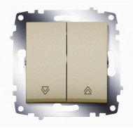 Выключатель для жалюзи 2-клавишный ABB COSMO, механический, скрытый монтаж, титан, 619-011400-216
