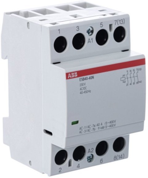 Модульный контактор ABB ESB40 4НО 40А 230В AC/DC, 1SAE341111R0640 в Екатеринбурге