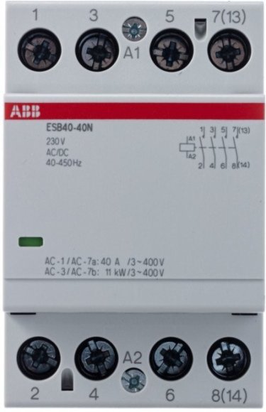 Модульный контактор ABB ESB40 4НО 40А 230В AC/DC, 1SAE341111R0640 в Екатеринбурге