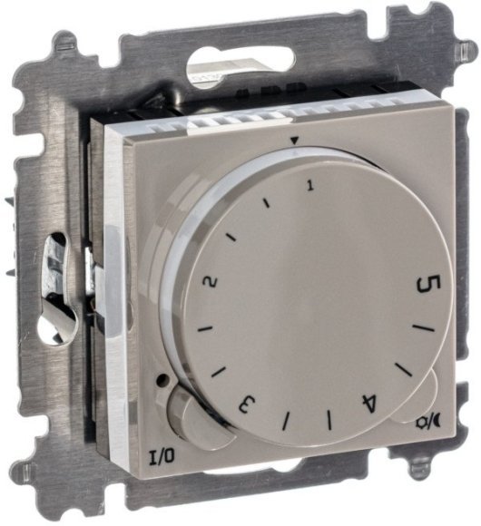 Терморегулятор с поворотной ручкой ABB LEVIT, скрытый монтаж, кофе макиато / белый, 2CHH920003A6018 в Екатеринбурге