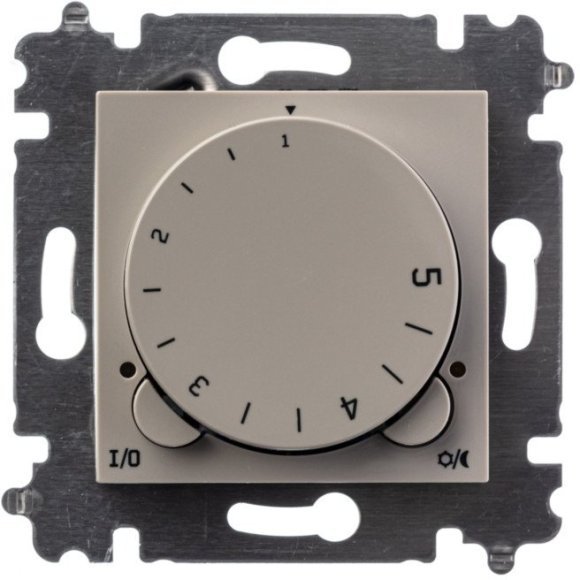 Терморегулятор с поворотной ручкой ABB LEVIT, скрытый монтаж, кофе макиато / белый, 2CHH920003A6018 в Екатеринбурге