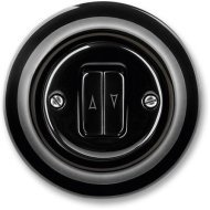 Выключатель для жалюзи 2-клавишный ABB DECENTO, скрытый монтаж, черный фарфор, 2CHK598834C4301