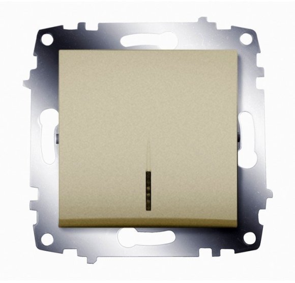 Выключатель 1-клавишный ABB COSMO с подсветкой, скрытый монтаж, титан, 619-011400-201 в Екатеринбурге