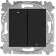 Выключатель для жалюзи 2-клавишный ABB LEVIT, механический, скрытый монтаж, антрацит / дымчатый черный, 2CHH598845A6063