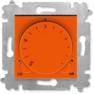 Терморегулятор с поворотной ручкой ABB LEVIT, скрытый монтаж, оранжевый / дымчатый черный, 2CHH920003A6066