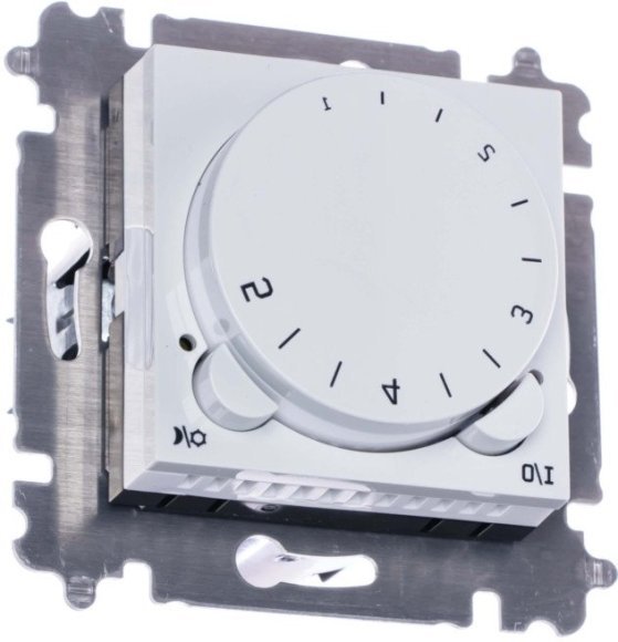 Терморегулятор с поворотной ручкой ABB LEVIT, скрытый монтаж, серый / белый, 2CHH920003A6016 в Екатеринбурге