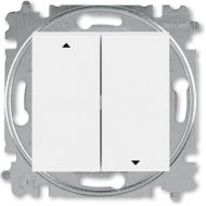 Выключатель для жалюзи 2-клавишный ABB LEVIT, механический, скрытый монтаж, белый / белый, 2CHH598945A6003