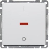 Выключатель 1-клавишный ABB IMPRESSIVO с подсветкой, скрытый монтаж, белый, 2TKA00000407