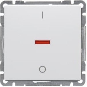 Выключатель 1-клавишный ABB IMPRESSIVO с подсветкой, скрытый монтаж, белый, 2TKA00000407 в Екатеринбурге