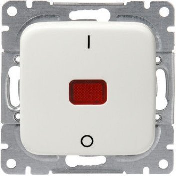 Выключатель 1-клавишный ABB JUSSI с подсветкой, скрытый монтаж, белый, 2TKA000143G1 в Екатеринбурге