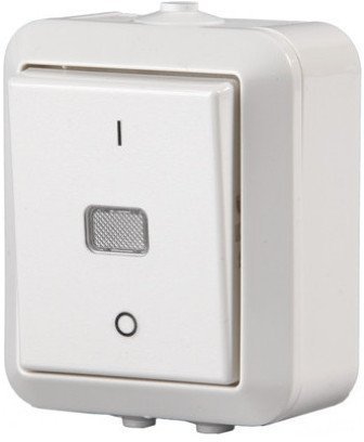 Выключатель 1-клавишный ABB JUSSI, открытый монтаж, белый, 2TKA000138G1 в Екатеринбурге