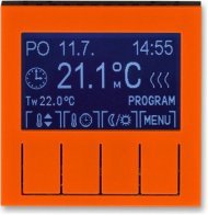 Терморегулятор универсальный программируемый ABB LEVIT, с дисплеем, оранжевый / дымчатый черный, 2CHH911031A4066