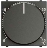 Термостат для теплого пола ABB ZENIT, с датчиком, скрытый монтаж, антрацит, 2CLA224030N1801