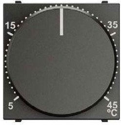 Термостат для теплого пола ABB ZENIT, с датчиком, скрытый монтаж, антрацит, 2CLA224030N1801 в Екатеринбурге