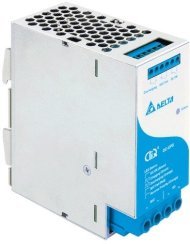 DRB-24V020ABN Буферный модуль для компенсации провалов напряжения, 24ВDC, 20А, крепление на DIN-рейку, металлический корпус