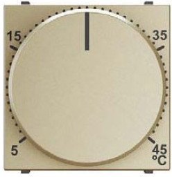 Термостат для теплого пола ABB ZENIT, с датчиком, скрытый монтаж, шампань, 2CLA224030N1901 в Екатеринбурге