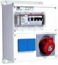 Бокс M16/2 JFB CTFL с розеткамии фланцами в сборе ,металл, IP44, 2CMA100020R1000