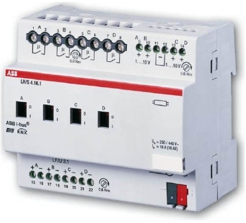 LR/S4.16.1 Светорегулятор ЭПРА 1-10B с контролем освещённости, 4-канальный, 16A, 2CDG110088R0011 в Екатеринбурге
