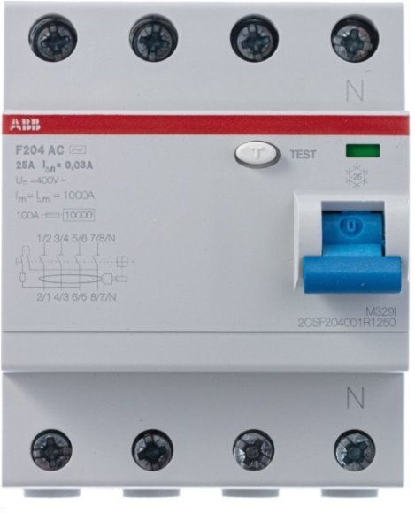 Выкл.диф.тока 4мод. F204 AC-25/0,03, 2CSF204001R1250 в Екатеринбурге