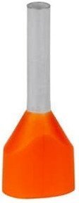 Наконечник каб. 2FER0512P-G, медь лужен./полипропилен, втулка, двойной, оранженый, 2x0.5мм2, 12мм, 500 шт. в пачке, 7TCA301140R0342