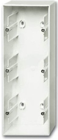 Future Коробка для открытого монтажа, 3 поста, белый бархат, 2CKA001799A0955