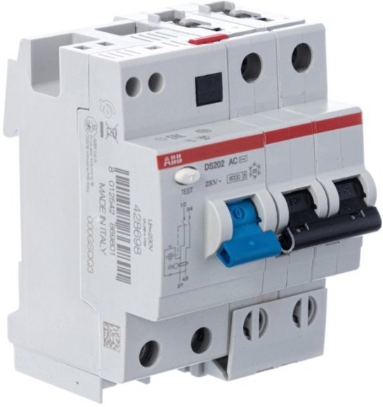 Дифавтомат ABB DS200 2P 10А (B) 6 кА, 30 мА (AC), 2CSR252001R1105 в Екатеринбурге