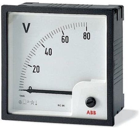 Вольтметр щитовой ABB VLM 300В AC, аналоговый, кл.т. 1,5, 2CSM110190R1001 в Екатеринбурге