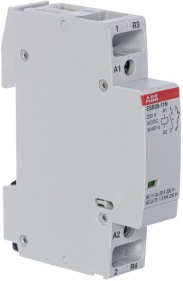 Модульный контактор ABB ESB20 1НО+1НЗ 20А 230В AC/DC, 1SBE121111R0611 в Екатеринбурге