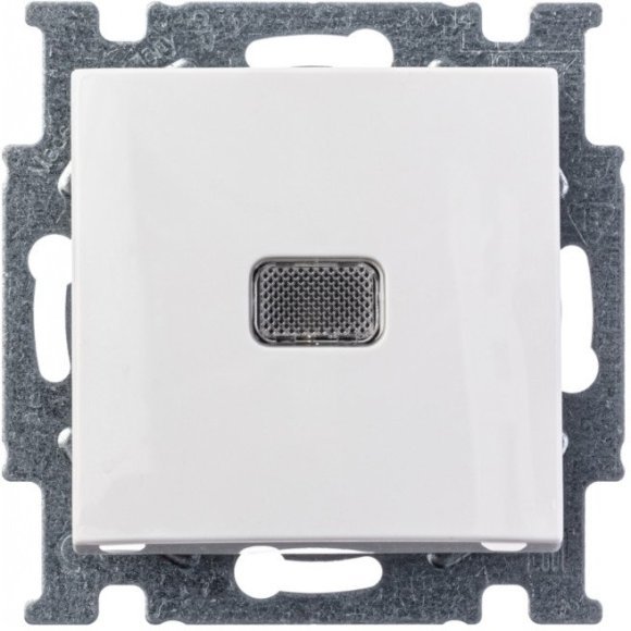 Выключатель 1-клавишный ABB BASIC55 с подсветкой, скрытый монтаж, альпийский белый, 2CKA001012A2153 в Екатеринбурге