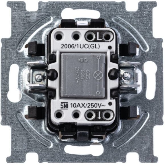 Выключатель 1-клавишный ABB BASIC55 с подсветкой, скрытый монтаж, альпийский белый, 2CKA001012A2153 в Екатеринбурге